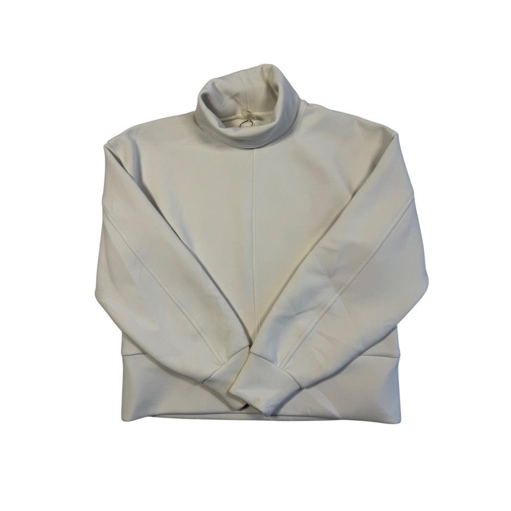Athleisure‎ Quiet Luxury Calia Funnel Neck Scuba Sweatshirt Womens XS Cream